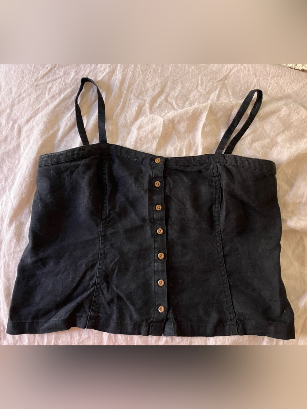 Everlane Black Button-Front Camisole